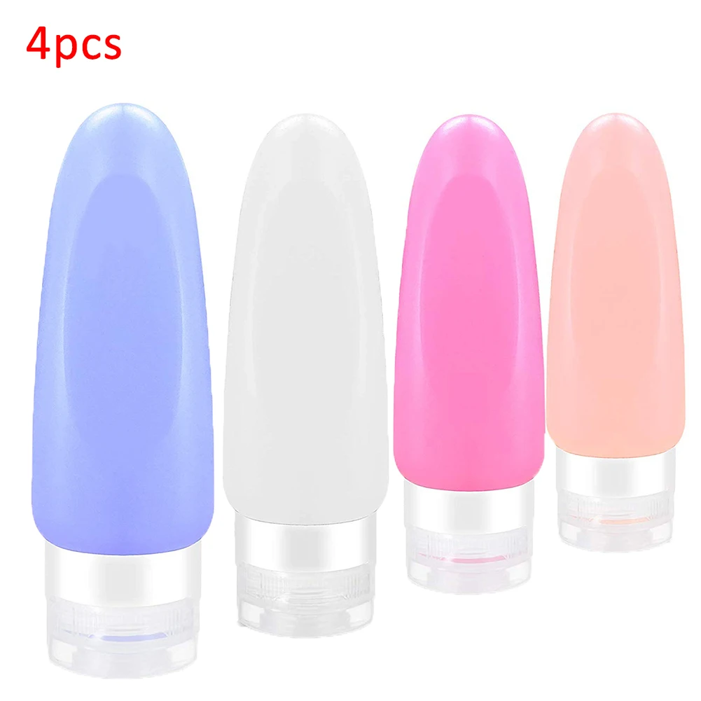 Силиконовые бутылки шампунь для геля и лосьона душа суб-розлива пробки сжимаются