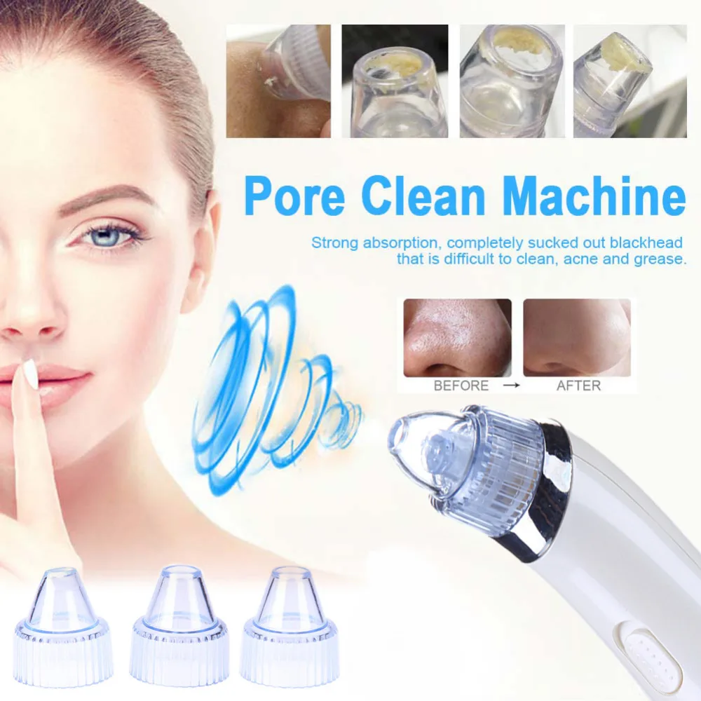 

New Pro Vacuum Pore Cleaner Blackhead Remover Electric Acne Clean Exfoliating Cleansing Comedo Suction Facial Beauty Machine