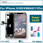 ЖК-дисплей OLED для iPhone X Xs 11Pro, сенсорный экран с дигитайзером в сборе, Протестировано, без битых пикселей, сменные ЖК-дисплеи и подарки