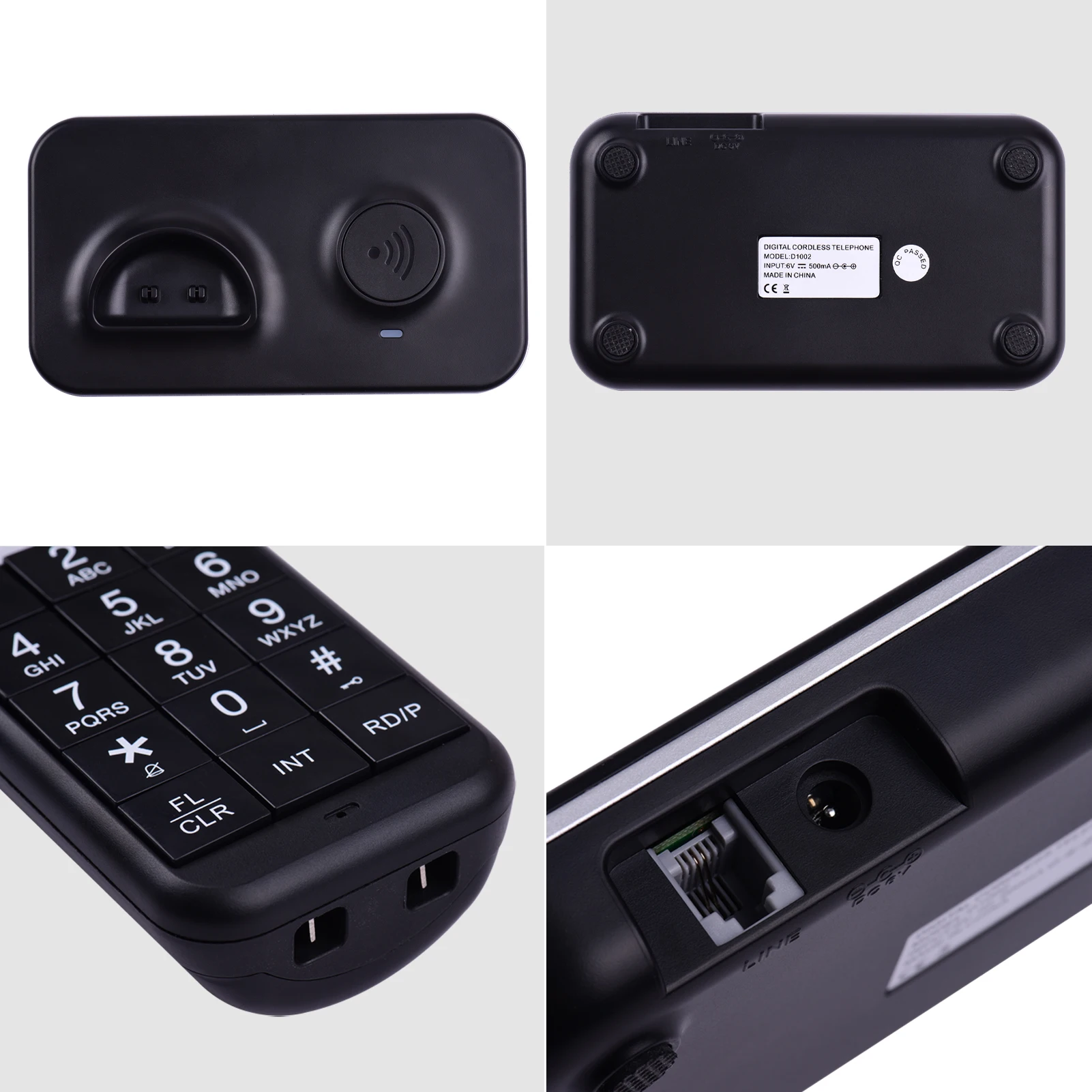 digital cordless phone with answer machine handfree voice mail backlit lcd wireless landline telephone for office home black free global shipping