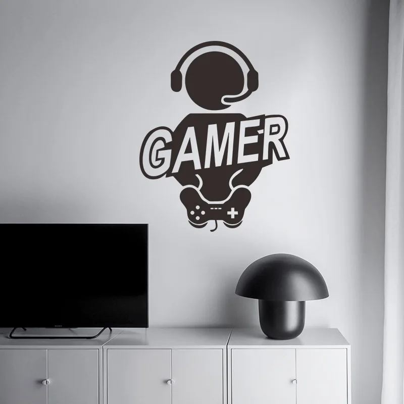 

GAMER Wall Stickers Individual Creative Playing Games with Villains University Dormitory Living Room Decoration Wall Pictures