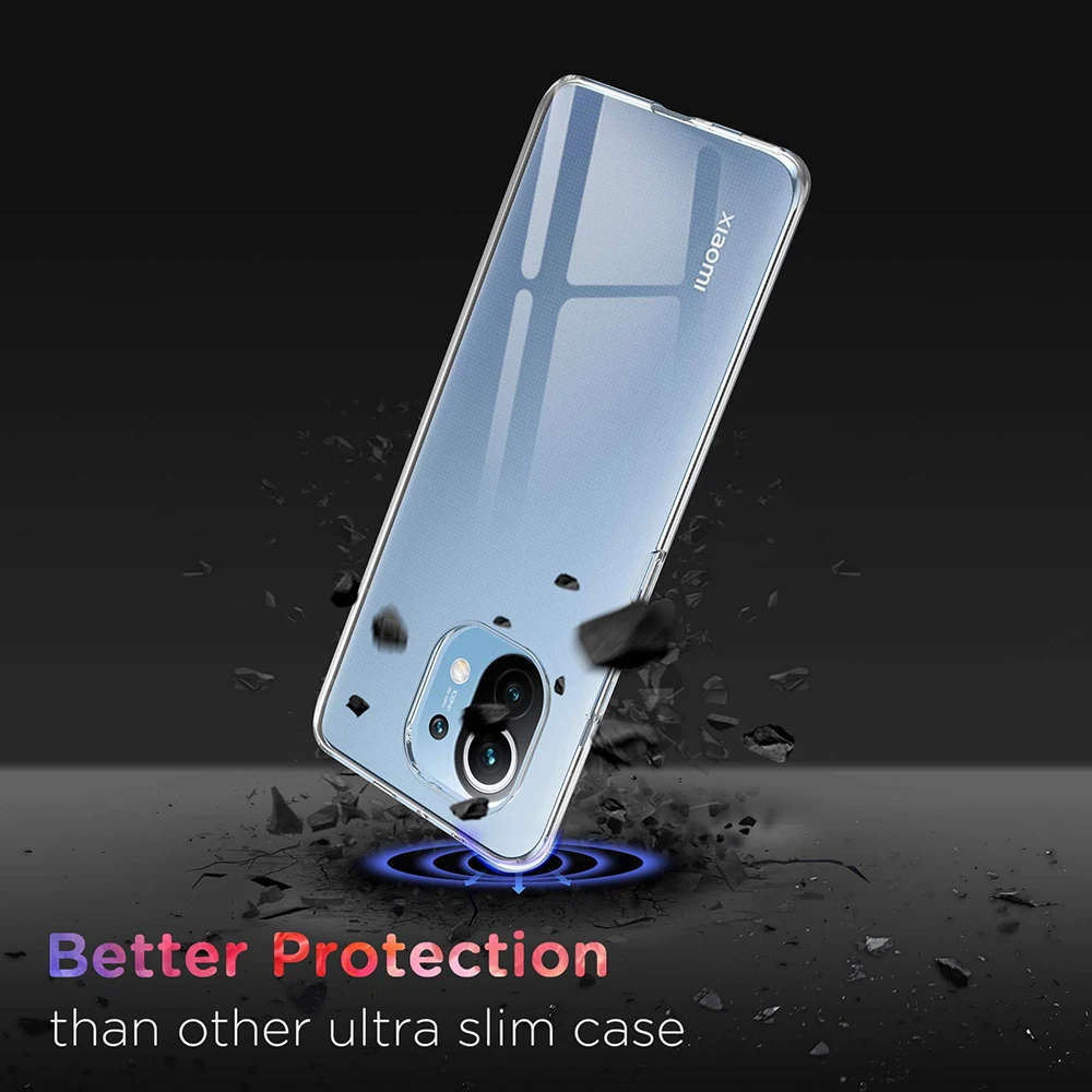 Case For Xiaomi Mi 11 Pro 11 Lite TPU Silicone Durable Clear Transparent Soft Case for Xiaomi Mi11 Ultra Protective Back Cover