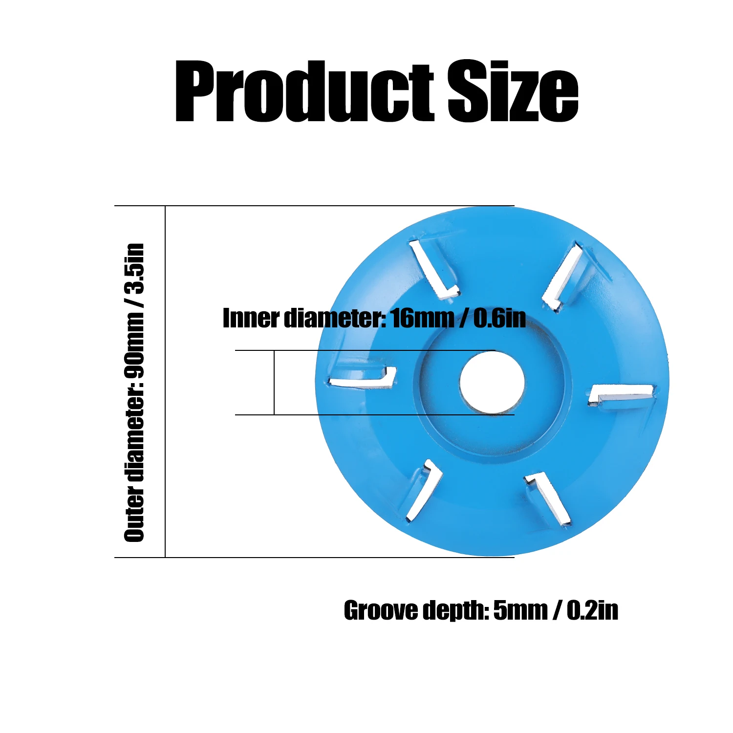 90 мм Диаметр резьба по дереву диск 16 три зуба деревообрабатывающий турбо чайный