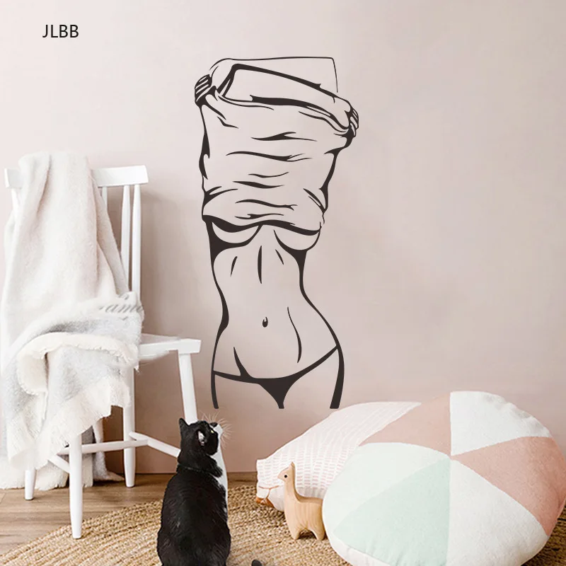 Сексуальная девушка стены Стикеры Творческий гостиная спальня украшения