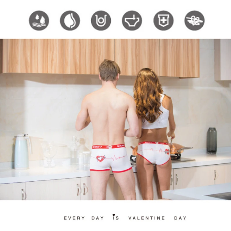 Трусы-боксеры из бамбукового волокна для влюбленных пар удобные трусики мужское