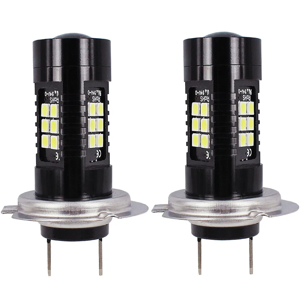 2 шт. h7 светодиодный 12V DC H7 3030 21 Светодиодный светильник s Белый 6500K Автомобильная