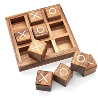 xo wood board game toy leisure parent child interaction game board chess developing intelligent puzzle game educational toys