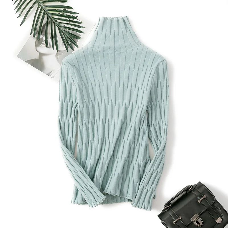 Женская кашемировая водолазка SINGRAIN зимние теплые бархатные вязаные топы с