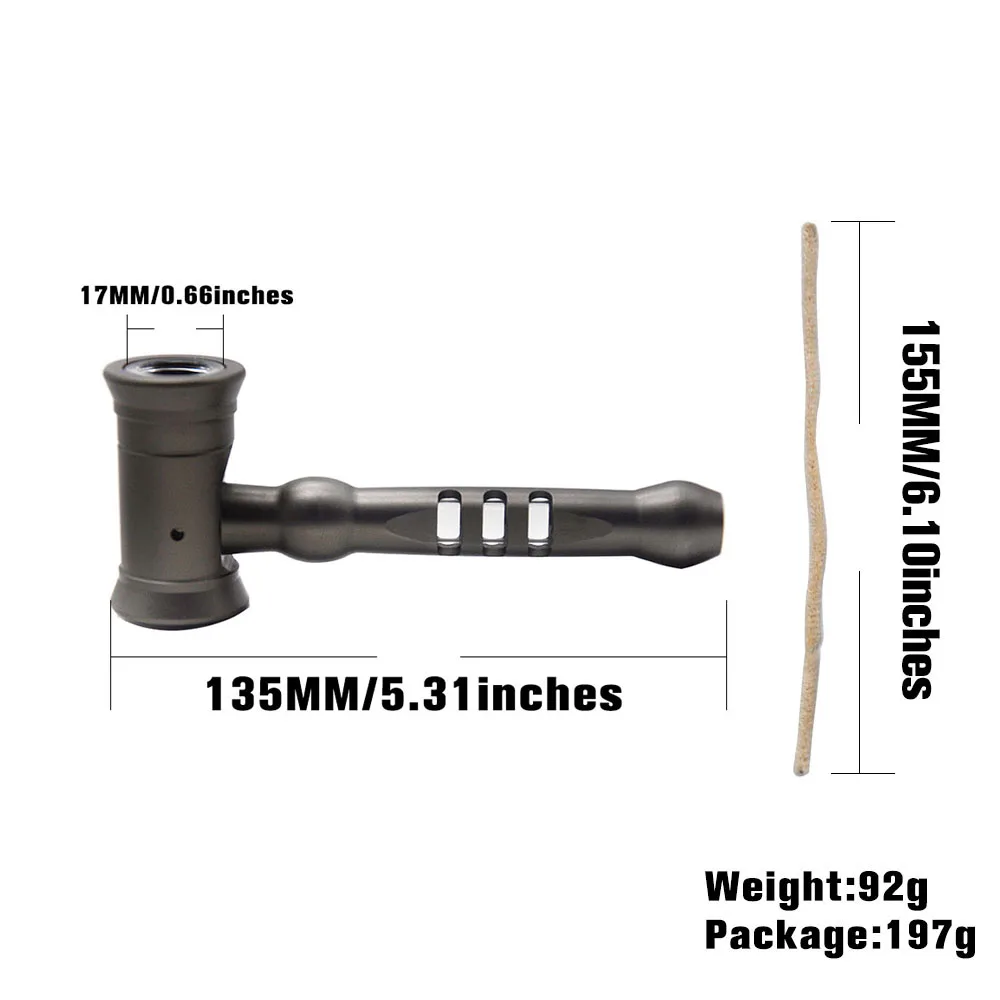 HORNET Hammer Design Metal Smoking Pipe Aircraft Aluminum With Glass Handle Herb Smoke Pipes Accessories | Дом и сад