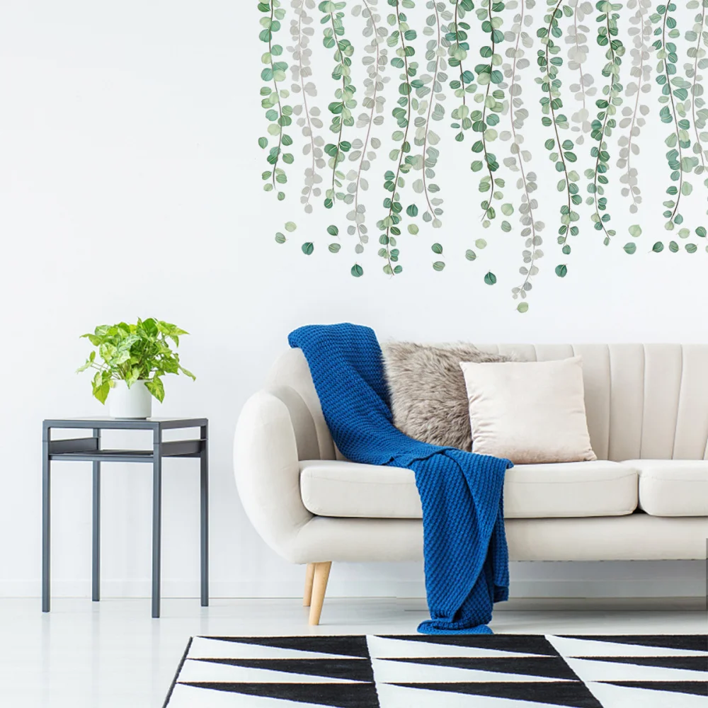 

1Pc Nordic Style Self-adhesive Wall Decal Natural Green Plant Wall Sticker