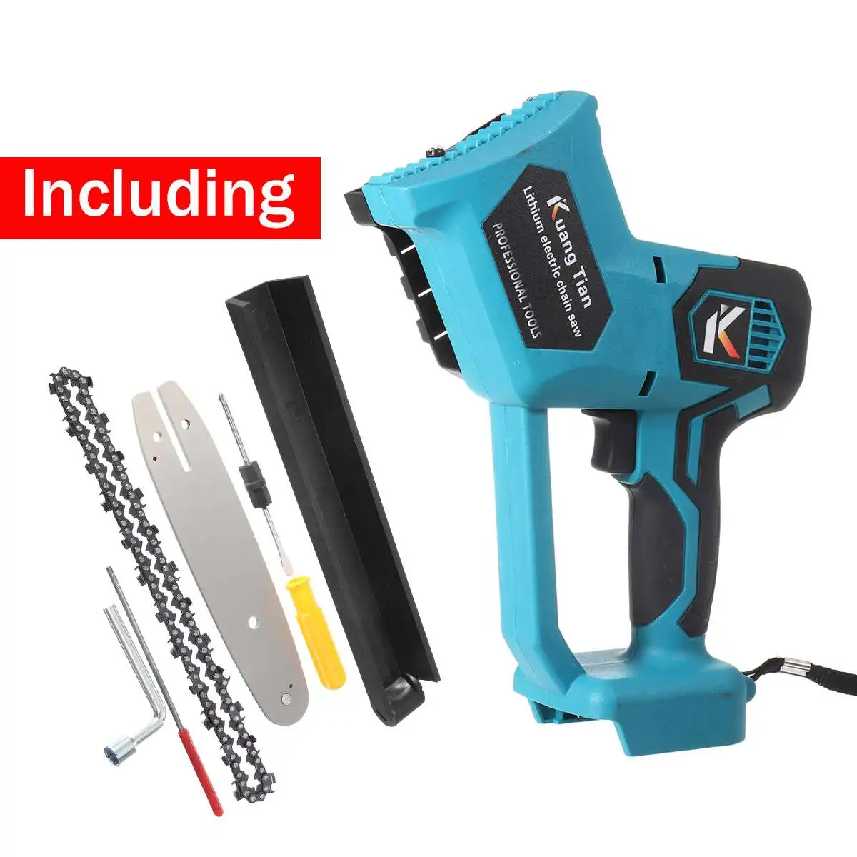 

1200W 8 Inch Cordless Electric chain saw Wood Cutter Tools Garden Woodwork with installing accessories