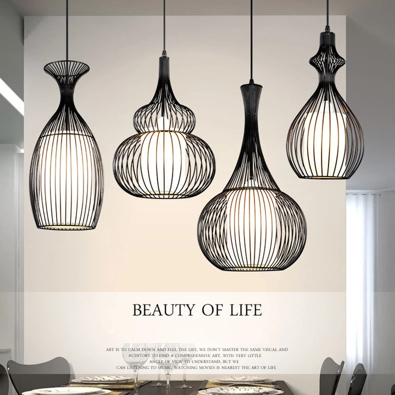 modern pendant lights kitchen dining room luminaire suspendu lustres de sala loft style pully retro vintage pendant lamp