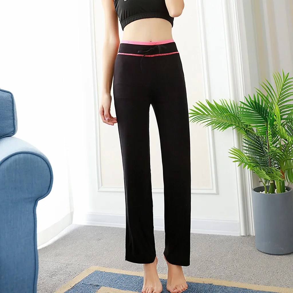 Женские Модальные хлопковые штаны для йоги с высокой талией сексуальные широкие