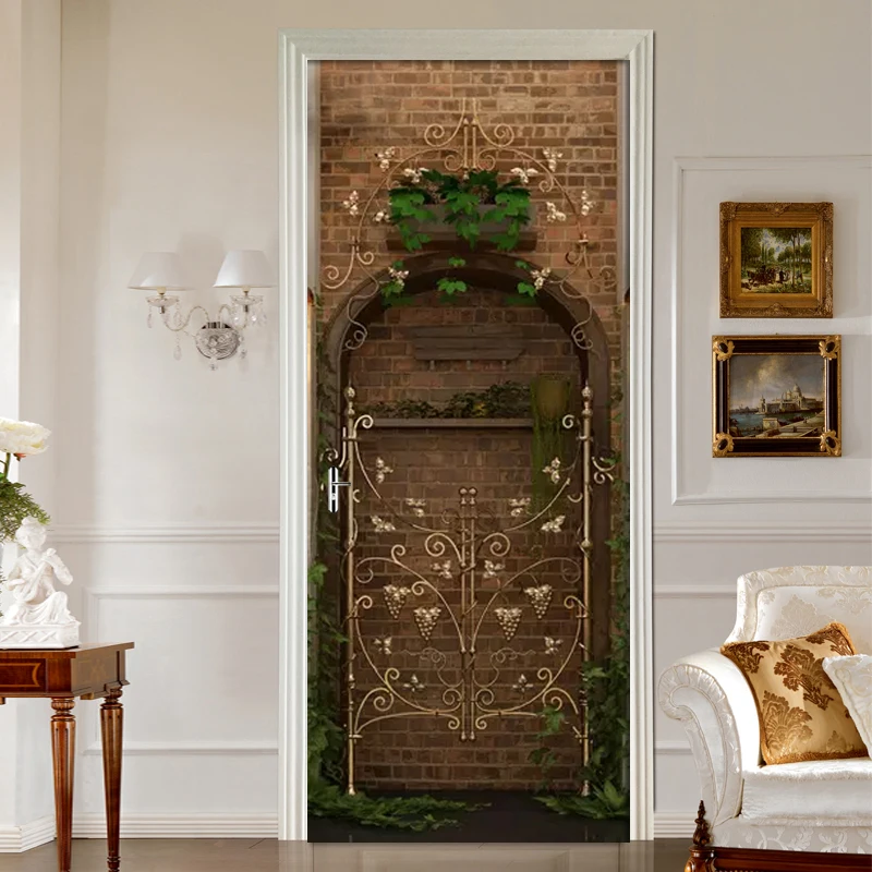 2 шт./компл. 3D Европейский цветок бонсай Наклейка на стену самоклеящиеся