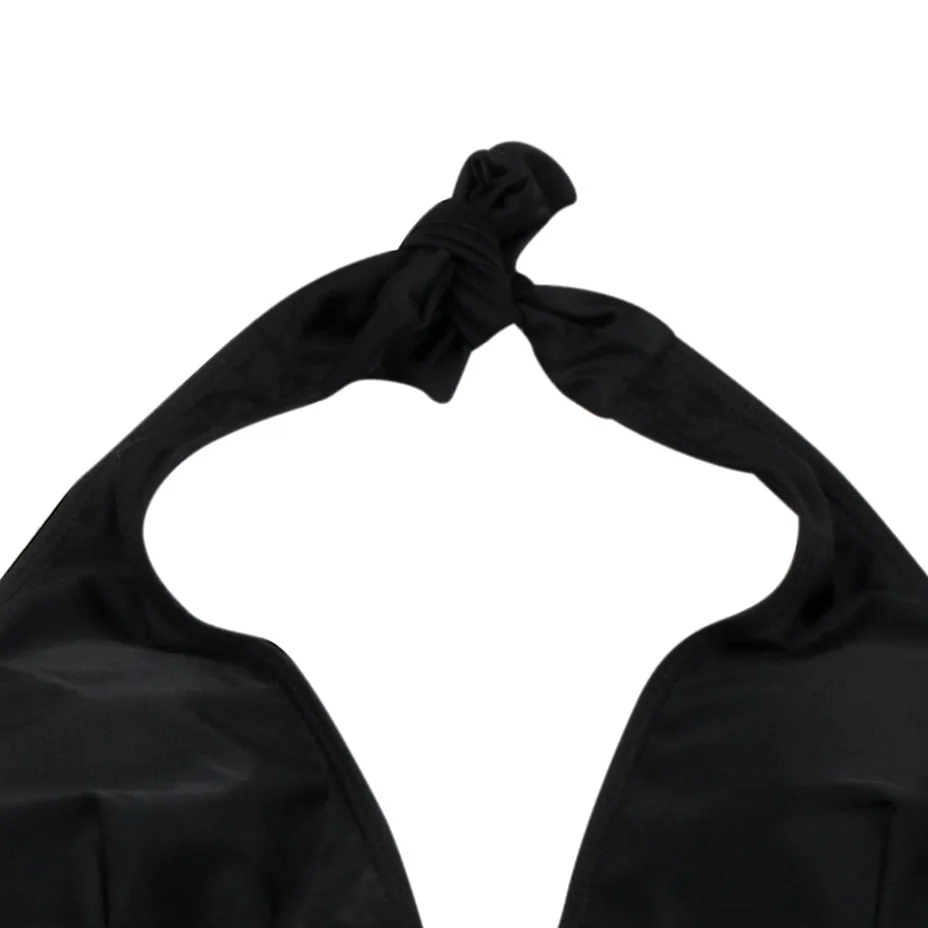 

Summer Black Fringed Sexy Women Bandage Bikini Set Push-up Padded Bra Swimsuit Deep-V Low Waist Bathing Suit 0129