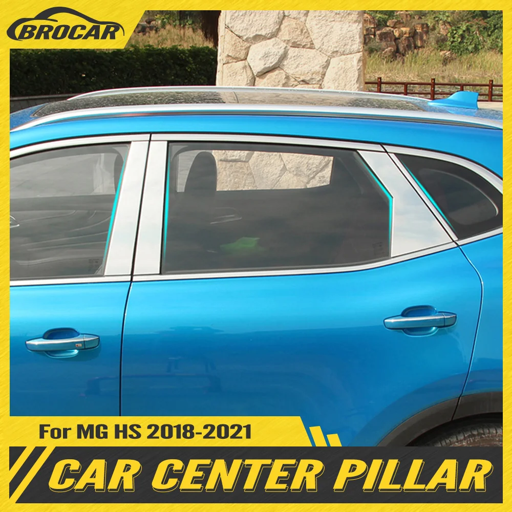 

Для MG HS 2018-2021 автомобильные аксессуары Центральная оконная Колонка зеркало Декоративная нержавеющая сталь B/C крышка столба молдинги 8 шт./ко...