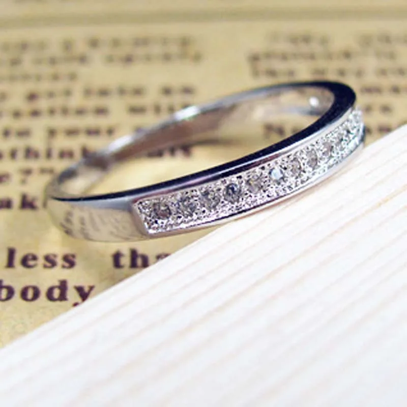 

Оригинальные 14K белое золото микро инкрустация кольцо с бриллиантом для женщин Корона AAA циркон обручальное кольцо Обручальные Кольца Юбил...