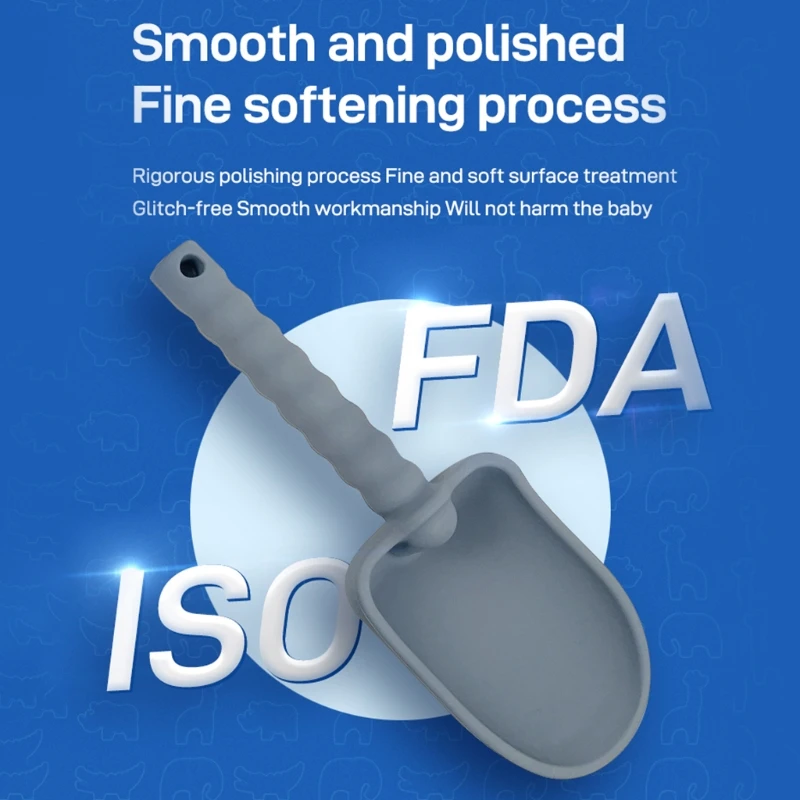 Kids Beach Sand Shovel Set Toys Silicone Children Beach Toys Baby Summer Digging Sand Tool Outdoor Play Games Gifts for Toddler