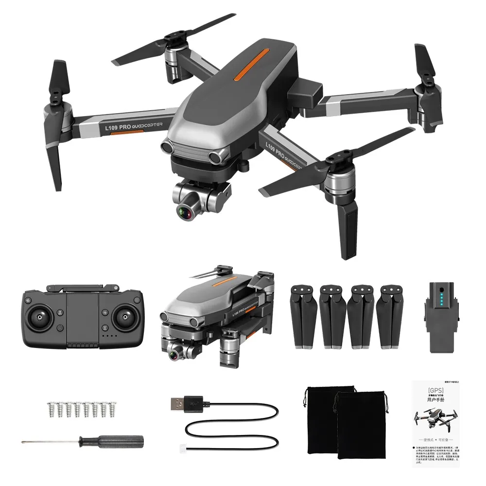 Улучшенный бесщеточный Дрон L109 PRO drone 4K 5G WiFi GPS профессиональный Летающий