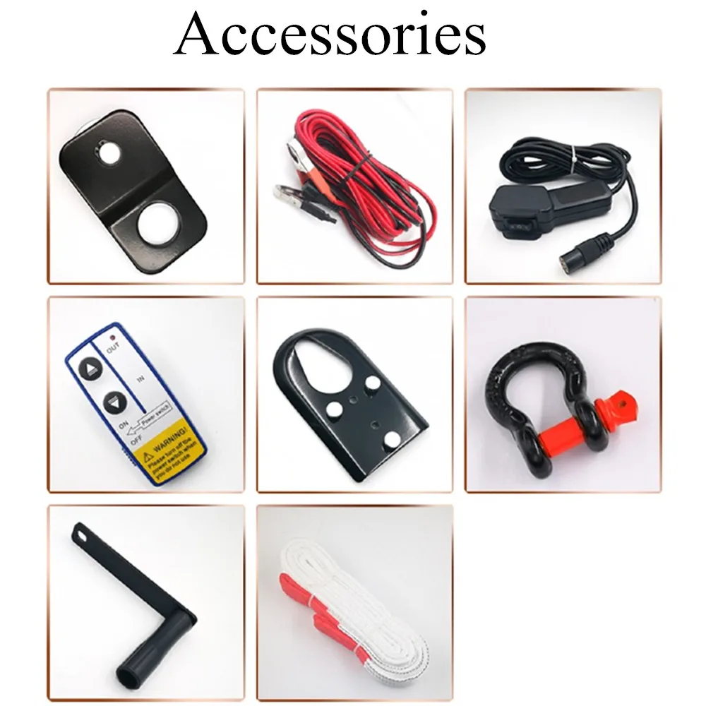 Морская лебедка 12 В 5000 фунтов из нейлонового троса/лицевой трос для спасения поле