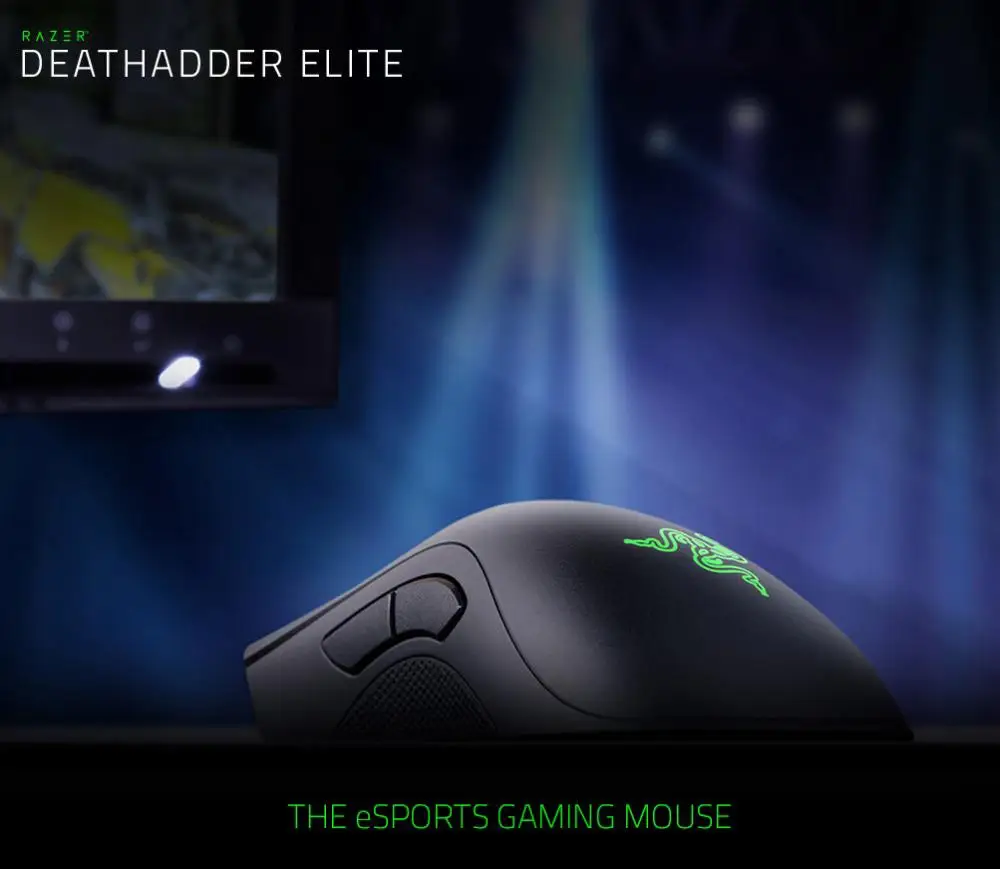 Проводная игровая мышь Razer DeathAdder Elite 16000 DPI CHS эргономичная упаковка освещение Chroma