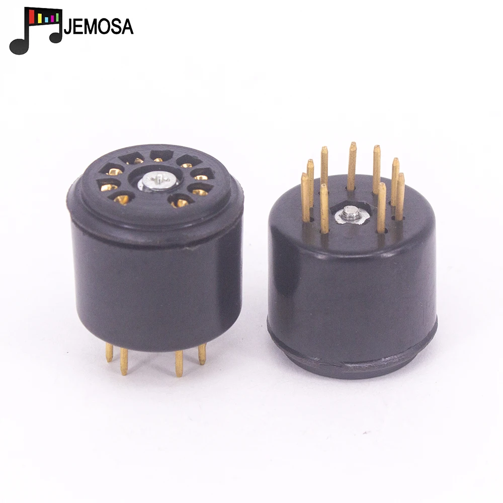 2PCS Bakelite 9pin Vacuum Tube Socket Test For 6DJ8 12AX7 ECC83 12AU7 ECC82 EF86 6922 Audio Amplifier HIFI | Электроника
