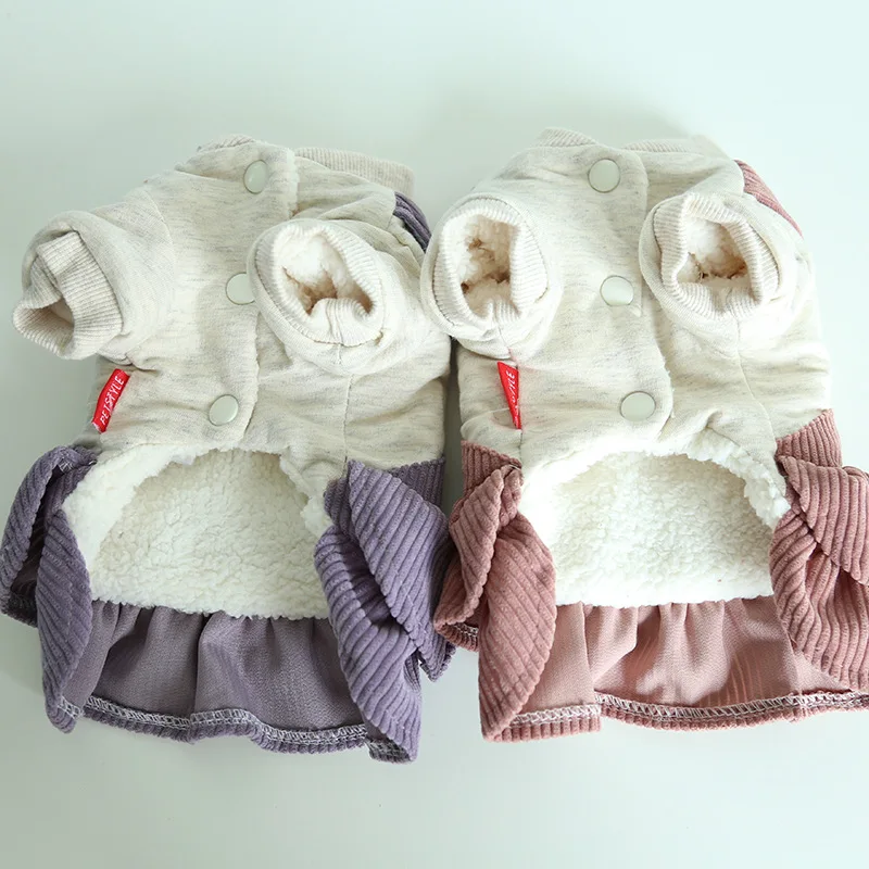 Зимняя одежда для маленьких собак и девочек домашних животных наряд кошек