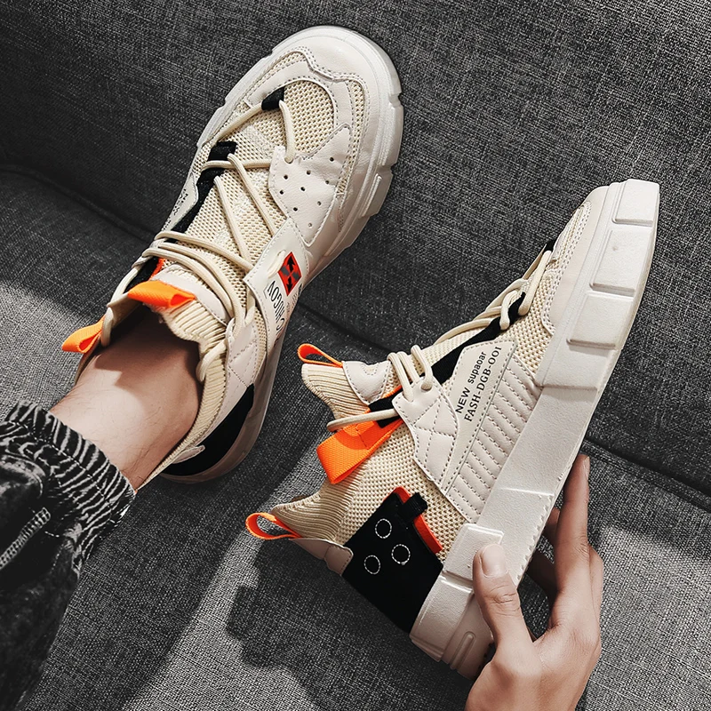 

CYYTL Fashion Men Shoes Casual Sport Sneakers Heighten Spring Boy's Tennis High Top Outdoor Trendy Student Chaussure Homme