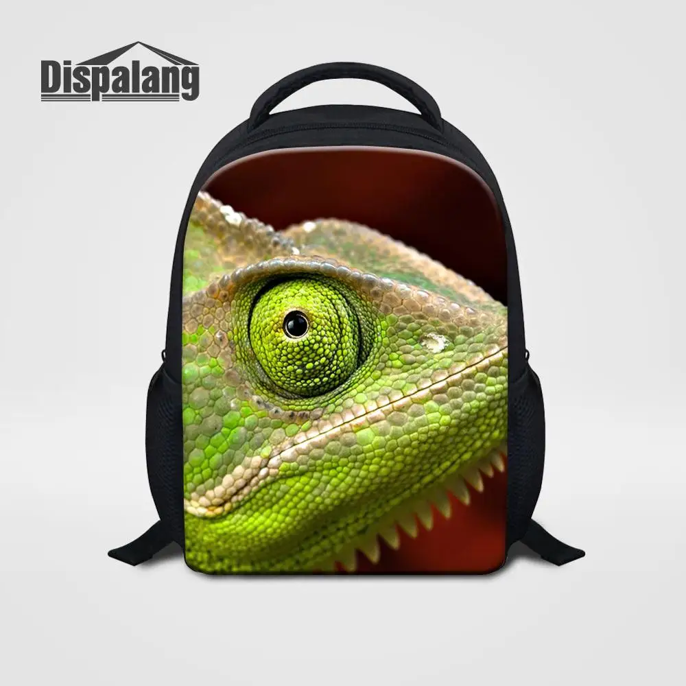 

Dispalang Boys School Backpack 12 Inch Custom Printing Backpacking Animal Lizard Kids Mini Kindergarten Bookbag Children Mochila