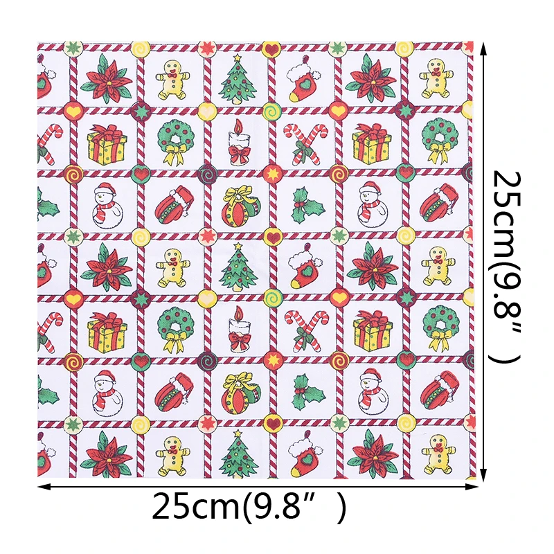 

5/10pcs 25*25cm Christmas Style Patchwork Printed Cotton Floral Quilting Needlework Cloth DIY Handmade Sewing Material