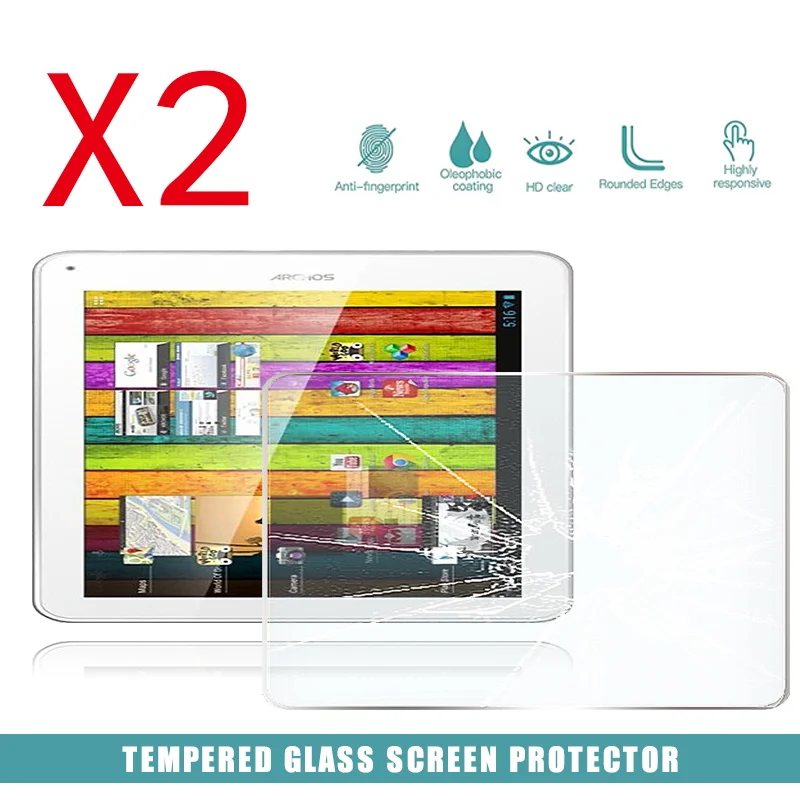 2 шт. Tablet закаленное Стекло Экран Защитная крышка для Archos 97 Титан HD анти