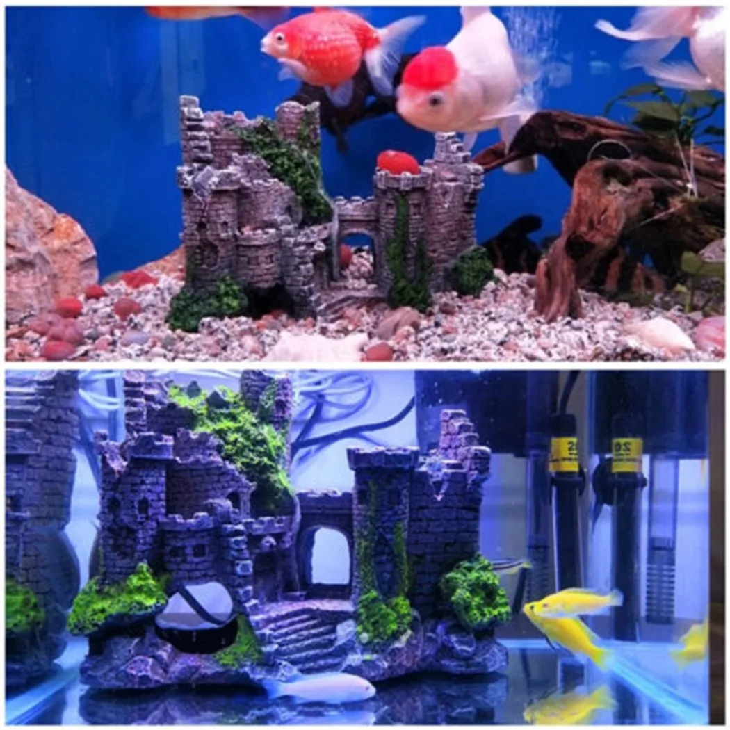 

Vintage Decoration Aquarium Artificial Castle Fish Tank Gardens Indoor