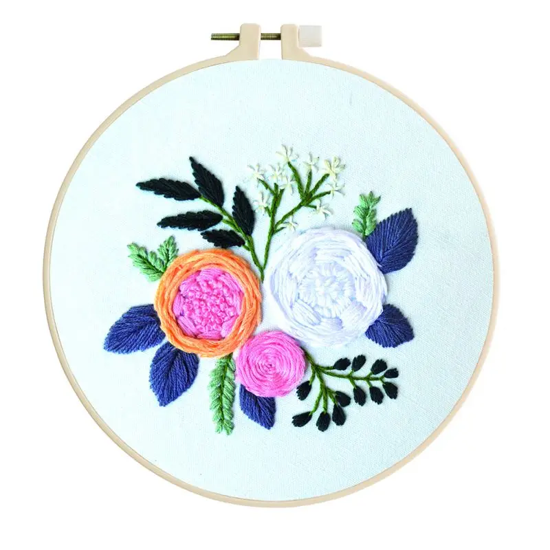 DIY растения и цветы вышивка стартовый набор с вышивкой обруч цветочным принтом