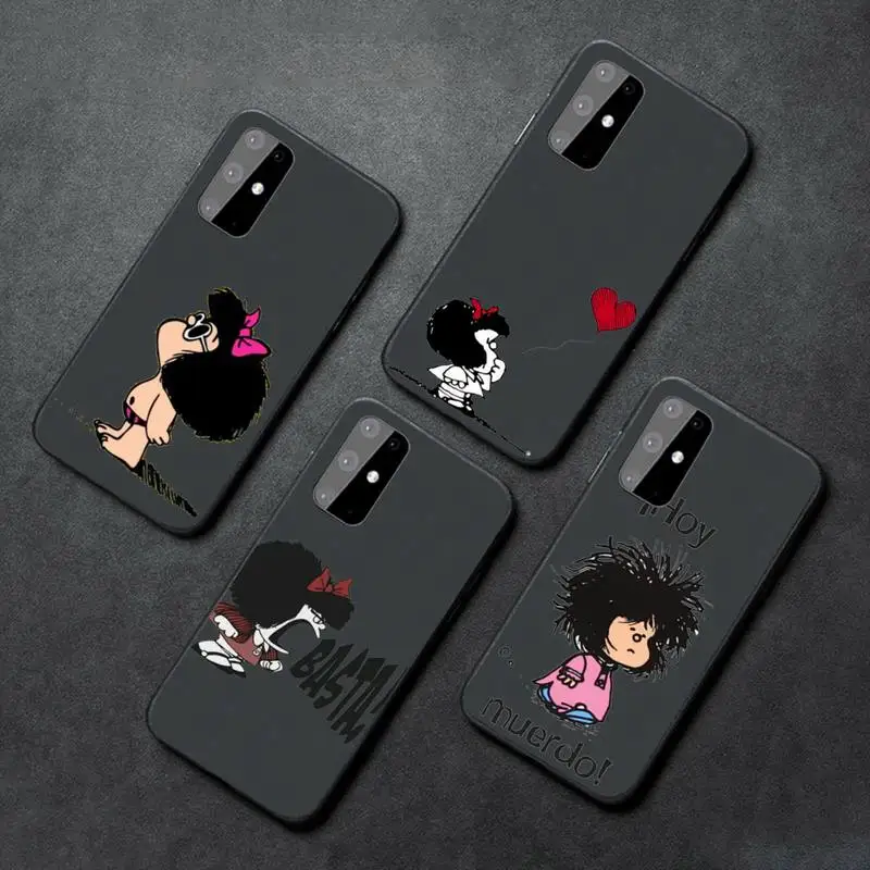 

mafalda Phone Case For Samsung galaxy A S note 6 7 8 9 10 20 30 50 51 70 edge plus lite mobile bags
