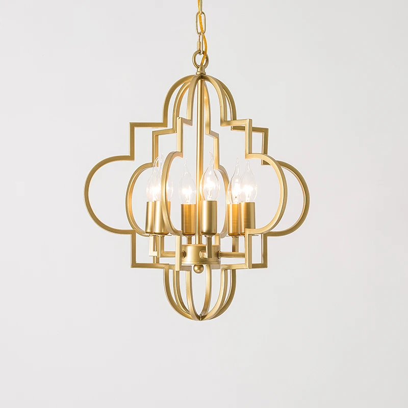 

New Gold American Country Style Small Chandelier For Bedroom Dinning Room Creative Home Deco Lighting Fixtures Bedside Luster