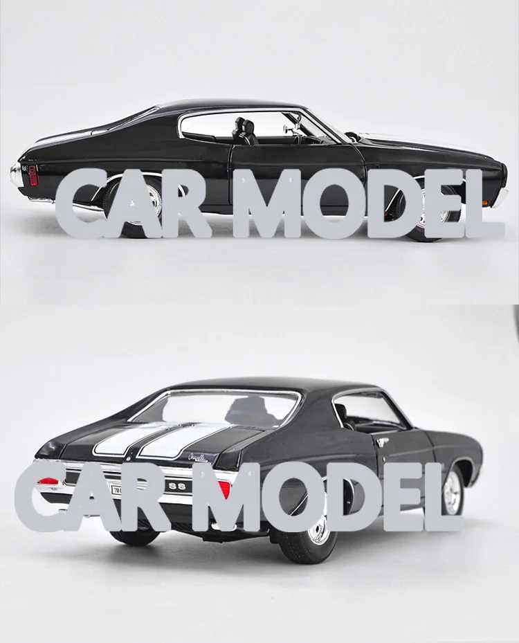 1:18 Масштаб сплава игрушечные транспортные средства 1970 SS 454 мускул автомобиль модель детских игрушечных автомобилей авторизованный игрушки для детей