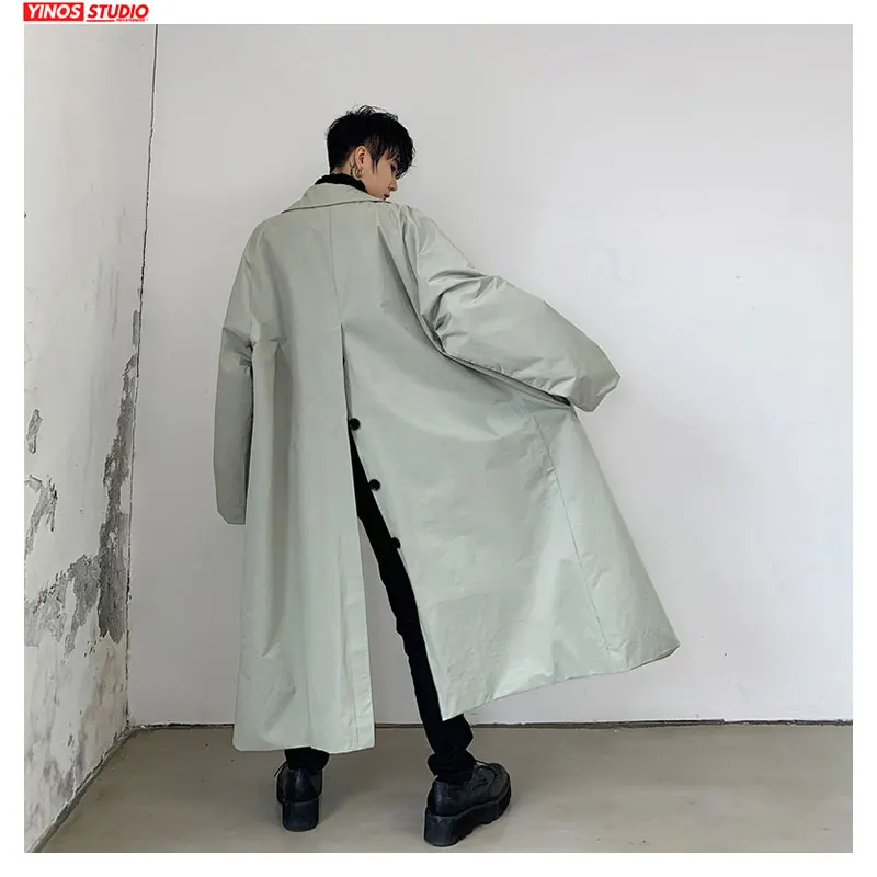 Прямая поставка Мужская однотонная ветровка с лацканами и длинным рукавом