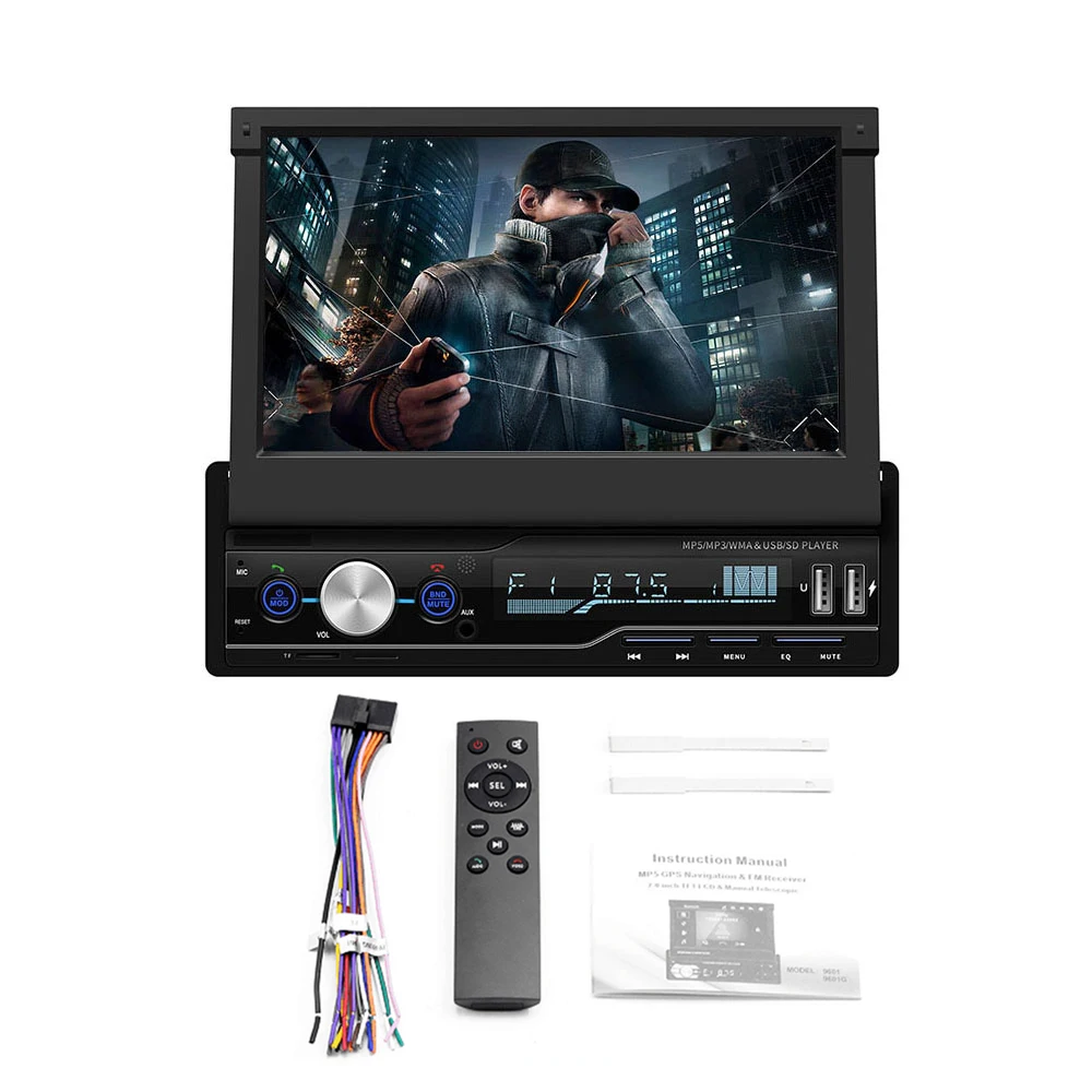 1din 7 дюймовый сенсорный HD экран Автомобильный мультимедийный плеер RDS FM Bluetooth SD