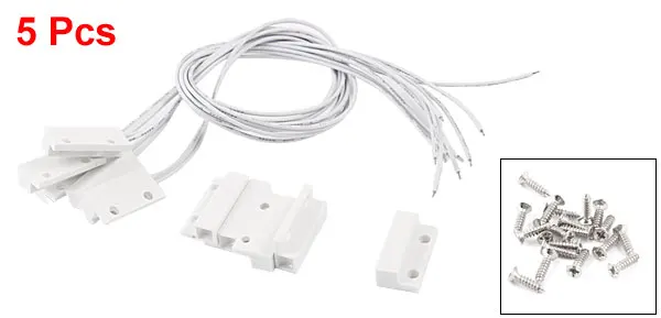 NC 5pcs Uxcell 1-30 шт. MC-38 поверхностного монтажа проводной NC без дверная сигнализация Магнитный тростниковый переключатель - Цвет: NC 5pcs