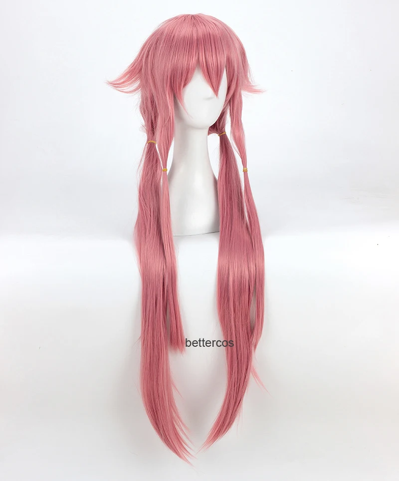 Парик Yuno Gasai для косплея дневника будущего длиной 80 см розовый прямой
