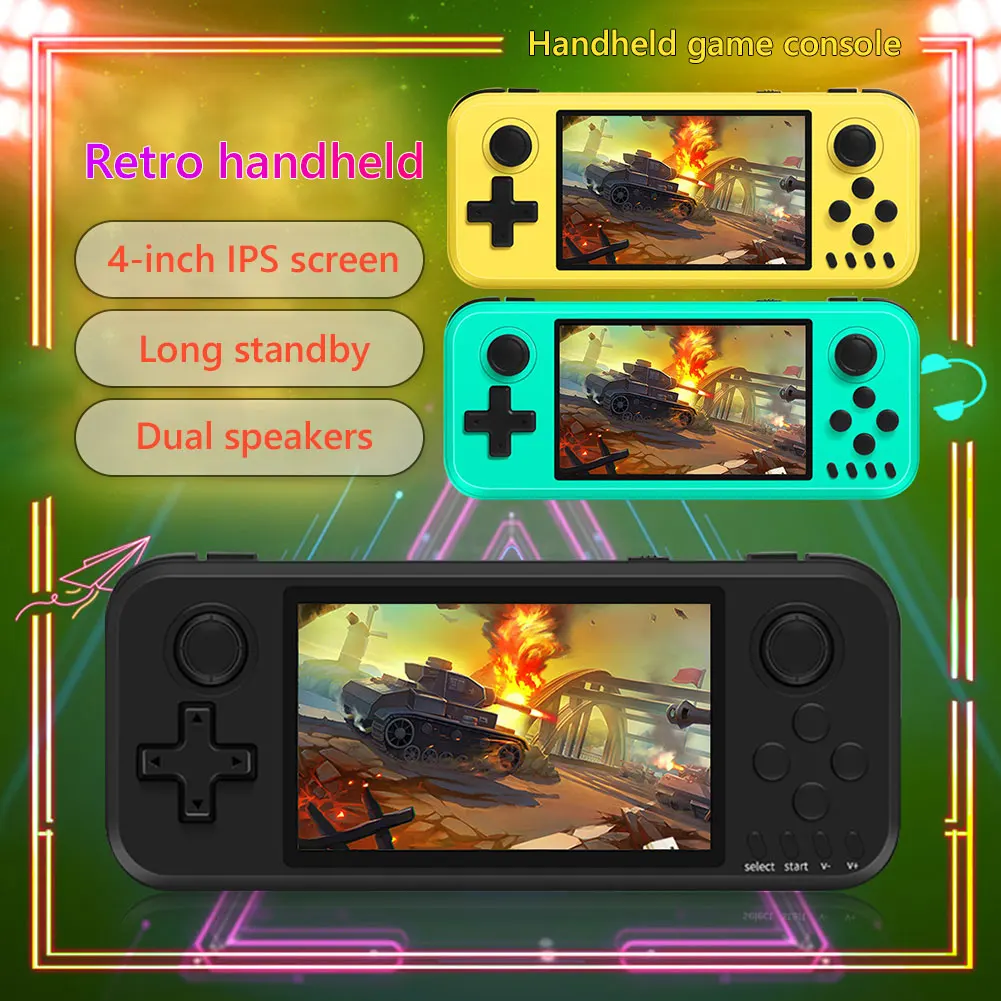 

PS4000 Handheld Game Console 4 inch HD IPS Screen Retro TV Video FC Game Player Built-in 3000+ Classic Games Boy Gifts