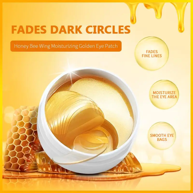 

60pcs Crystal Collagen Gold Eye Mask Moisturizing Anti-Aging Fade Fine Lines Dark Circles Eye Patches Skin Care Korean Cosmetics