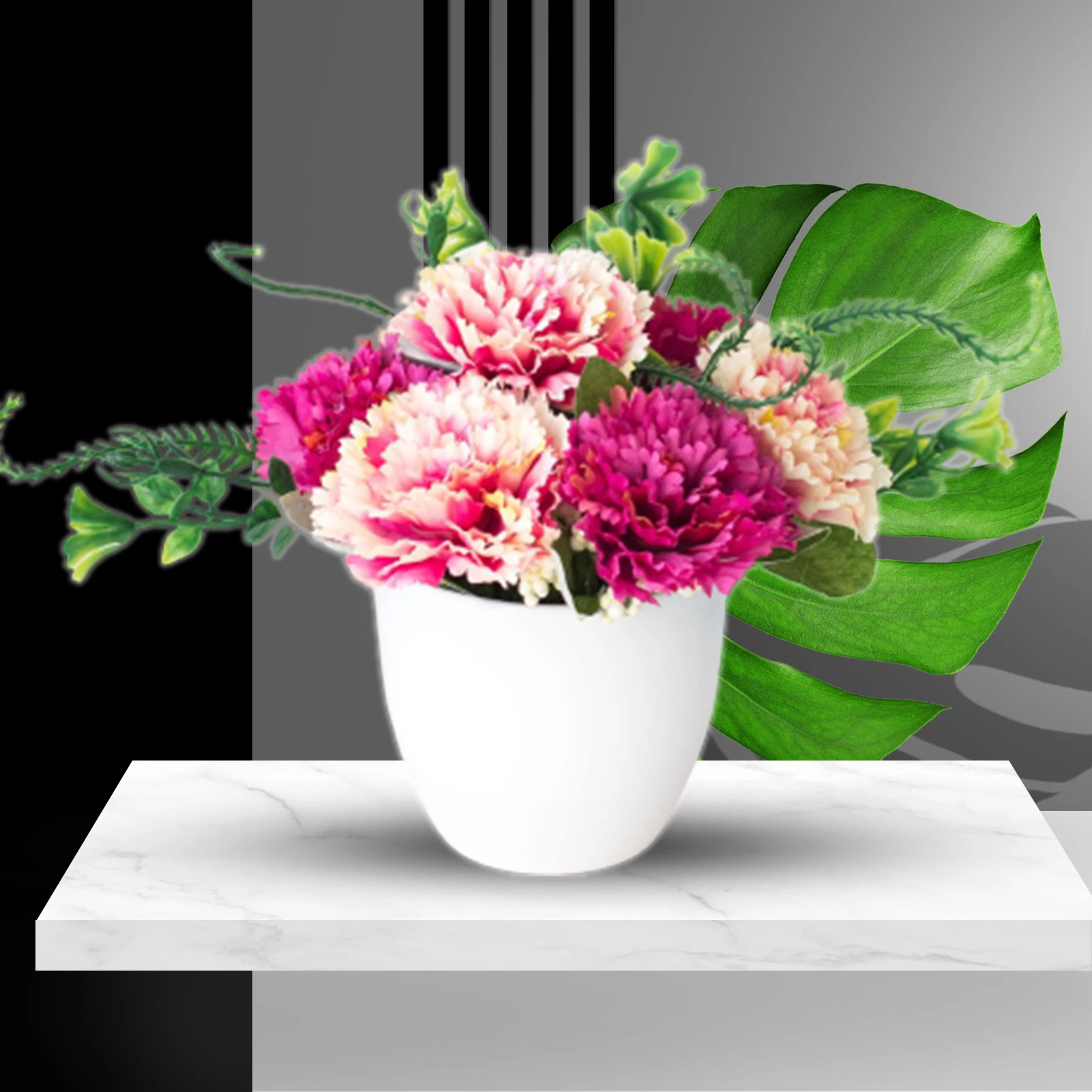 Искусственная Цветочная подделка сиреневый бонсай зеленые растения в горшках