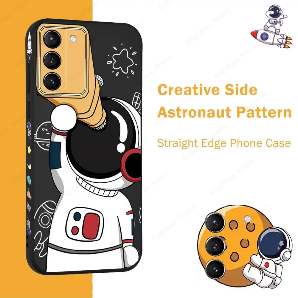 Силиконовый чехол с астронавтом для Samsung Galaxy S22 Ultra S21 Plus S20 FE Ультратонкий S 22 21