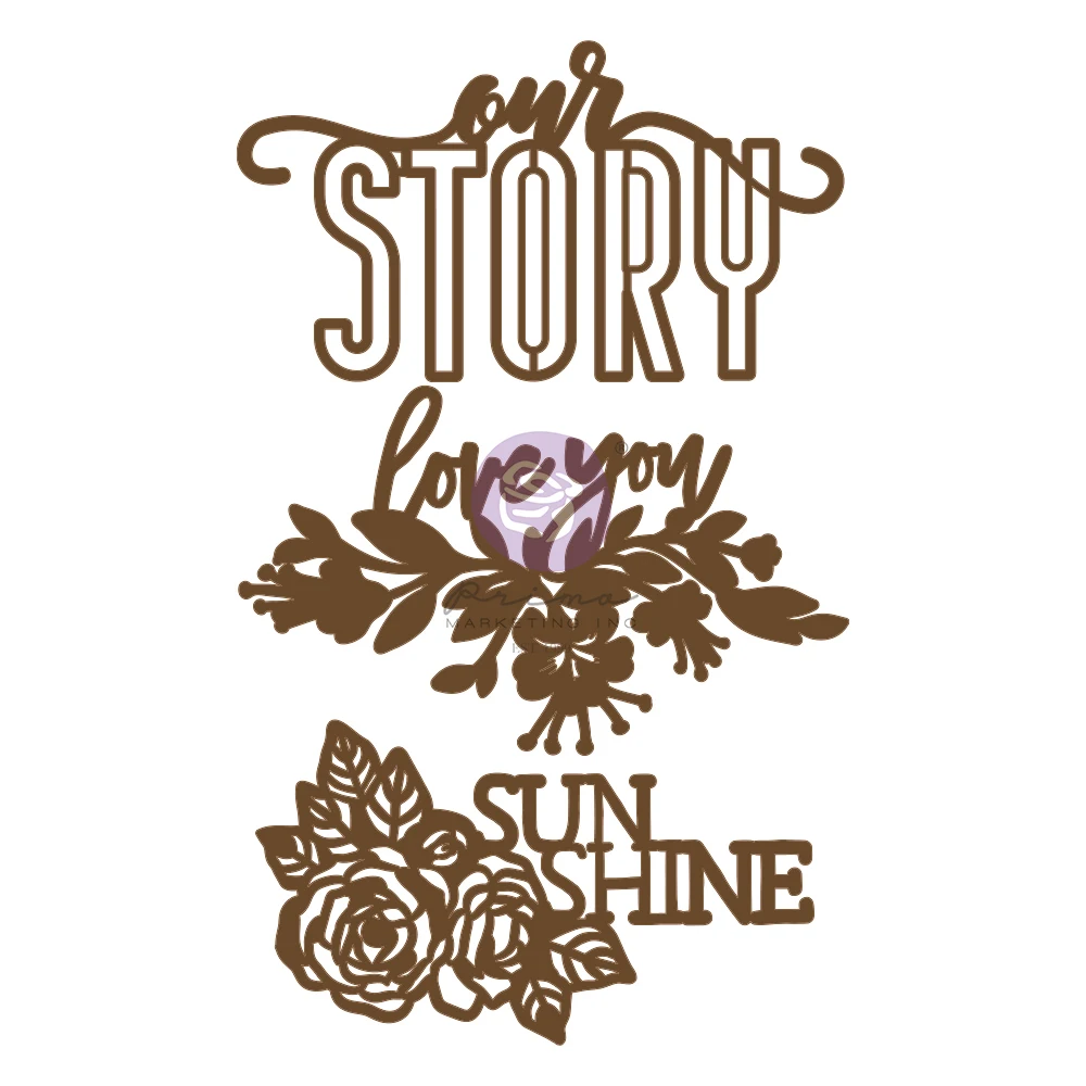 

New Diy Crafts Accessories Love You Story Sunshine Floral Metal Cutting Dies Scrapbooking Diary Decoration Embossing Molds