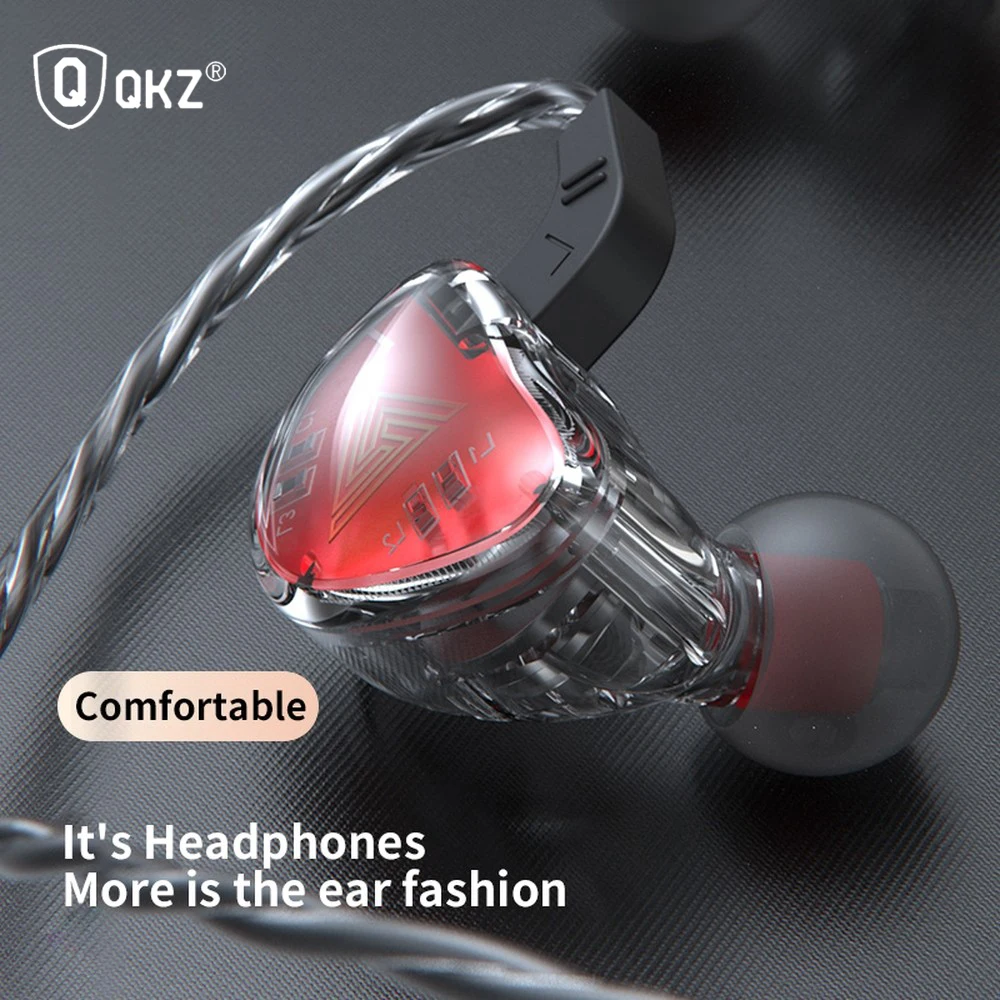 

Qkz Ak9 Chip Logo Headset With Wheat Heavy Bass Metal In-ear Headset Wired Sports Universal In-ear Wired Headset