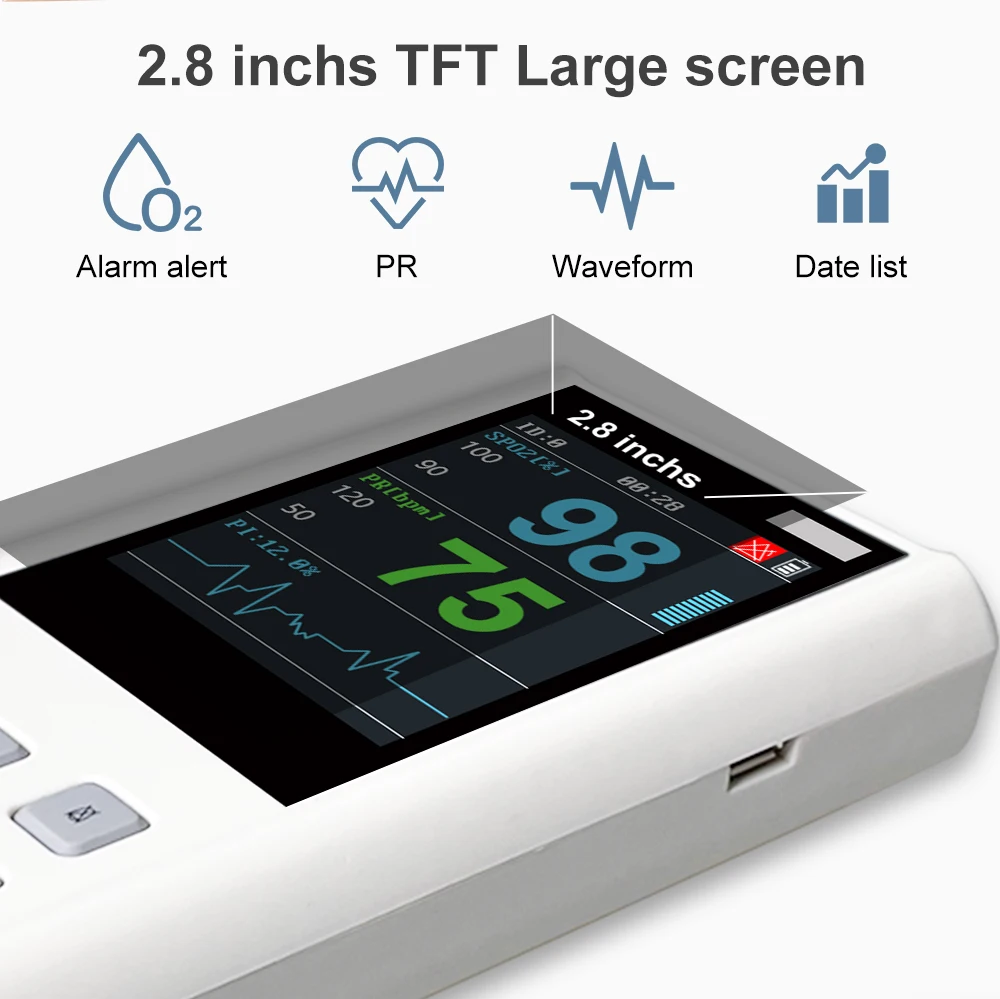 Пульсоксиметр ручной домашний мониторы здоровья прибор Пальчиковый для