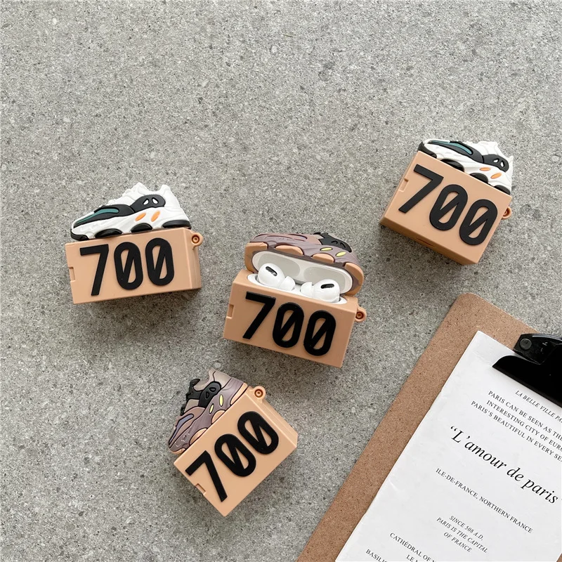 

3D Fashion 700 Sneakers Cool Protection Soft Silicone Headset Cases For Apple Airpods Pro Gen 1 2 Earphone Cover Headphone Funda
