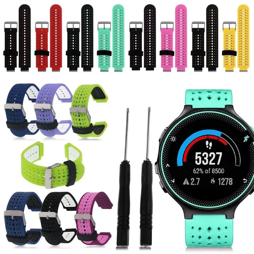 Сменные спортивные двойные силиконовые браслеты ремешок для часов Garmin подходит
