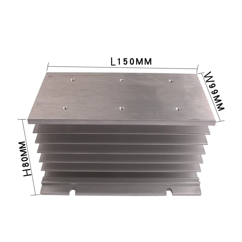 Трехфазное твердотельное реле 40 А алюминиевый радиатор H-150 ssr Новинка |